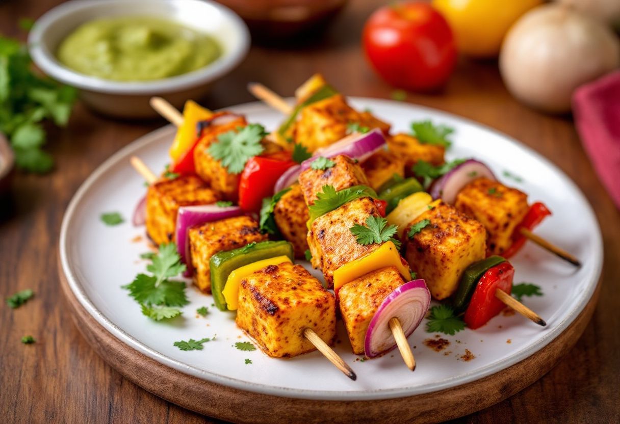 Achari Paneer Kebabs recipe image