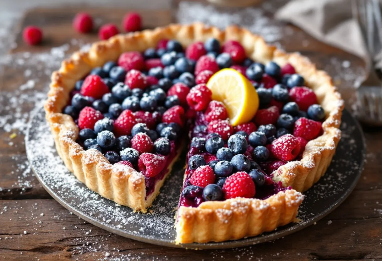 Alberta Prairie Wildberry Tart recipe image