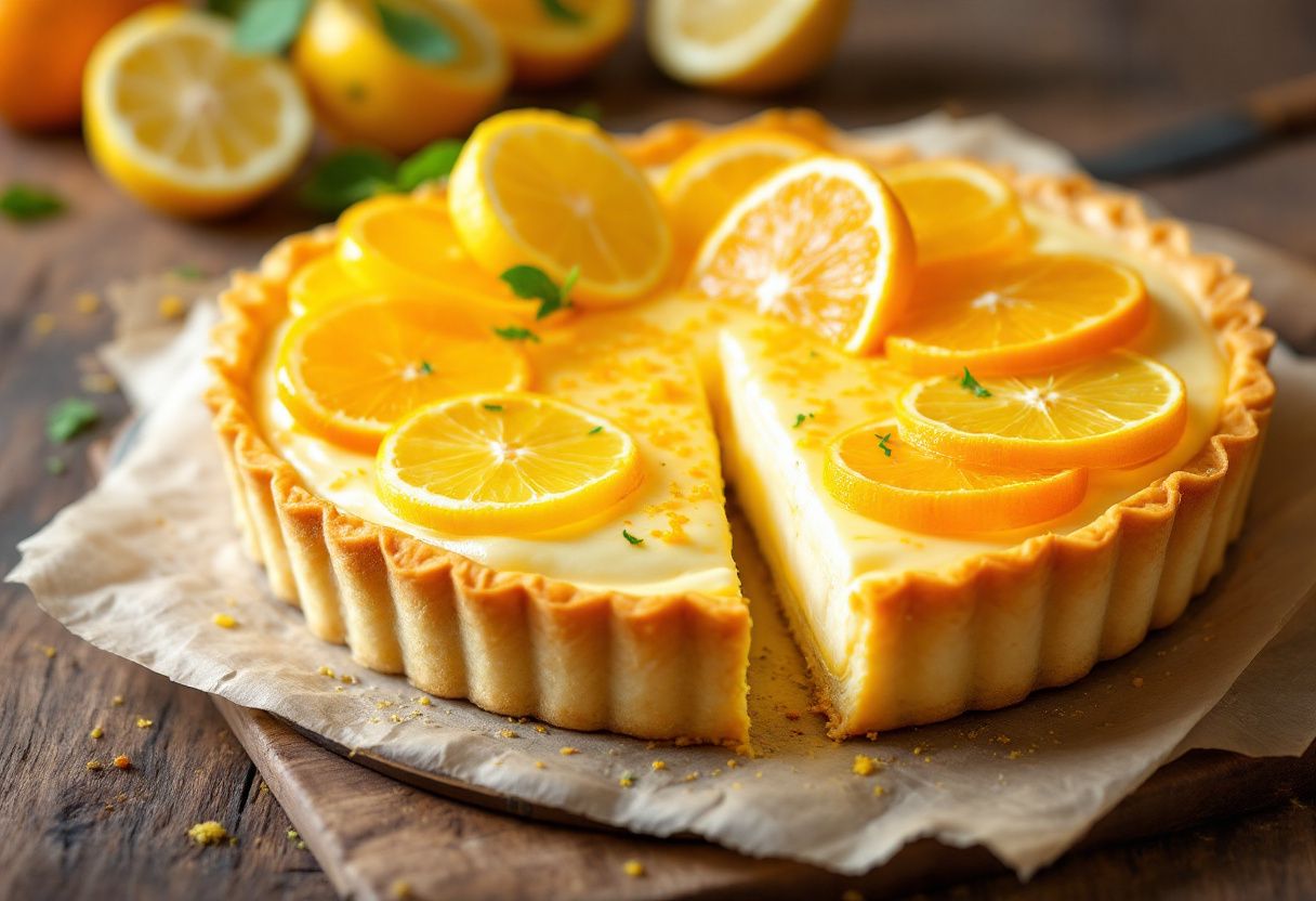 Andalusian Citrus Cream Tart recipe image