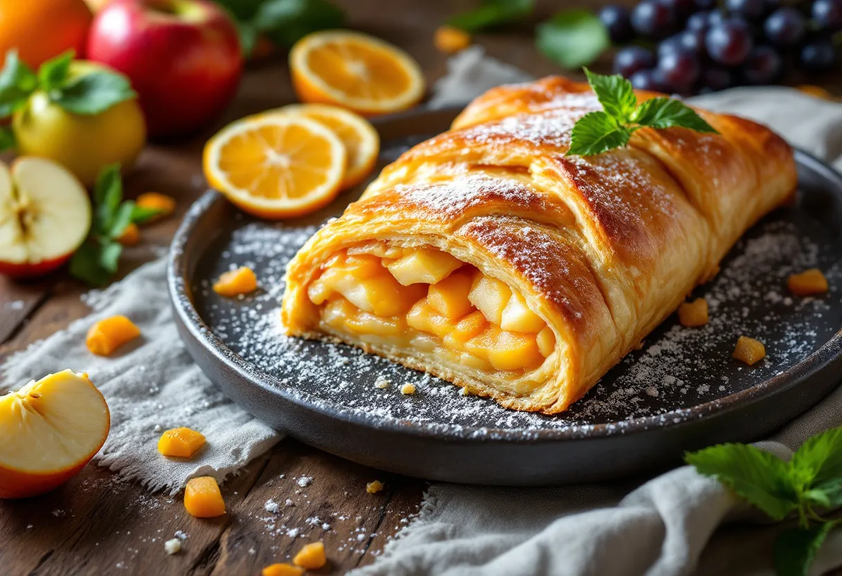 Apfel-Zitrus Strudel recipe image