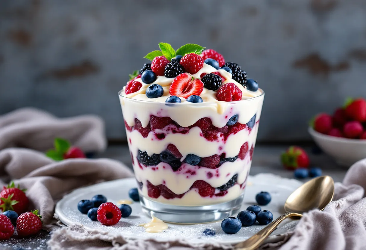 Arctic Berry Pudding recipe image