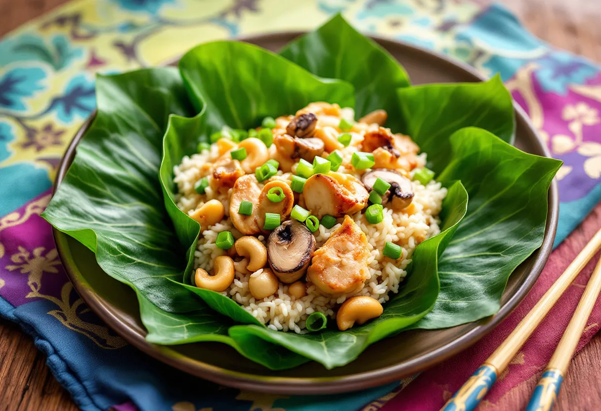 Bamboo-Scented Lotus Wraps recipe image