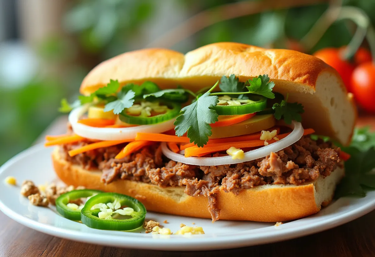 Bánh Mì Kẹp Thịt recipe image