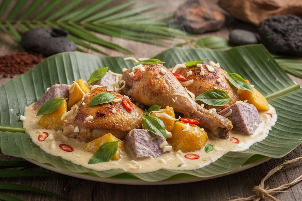 Bougna au Basilic Kanak recipe image