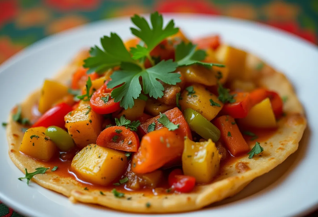 Carnival Pepper Roti recipe image