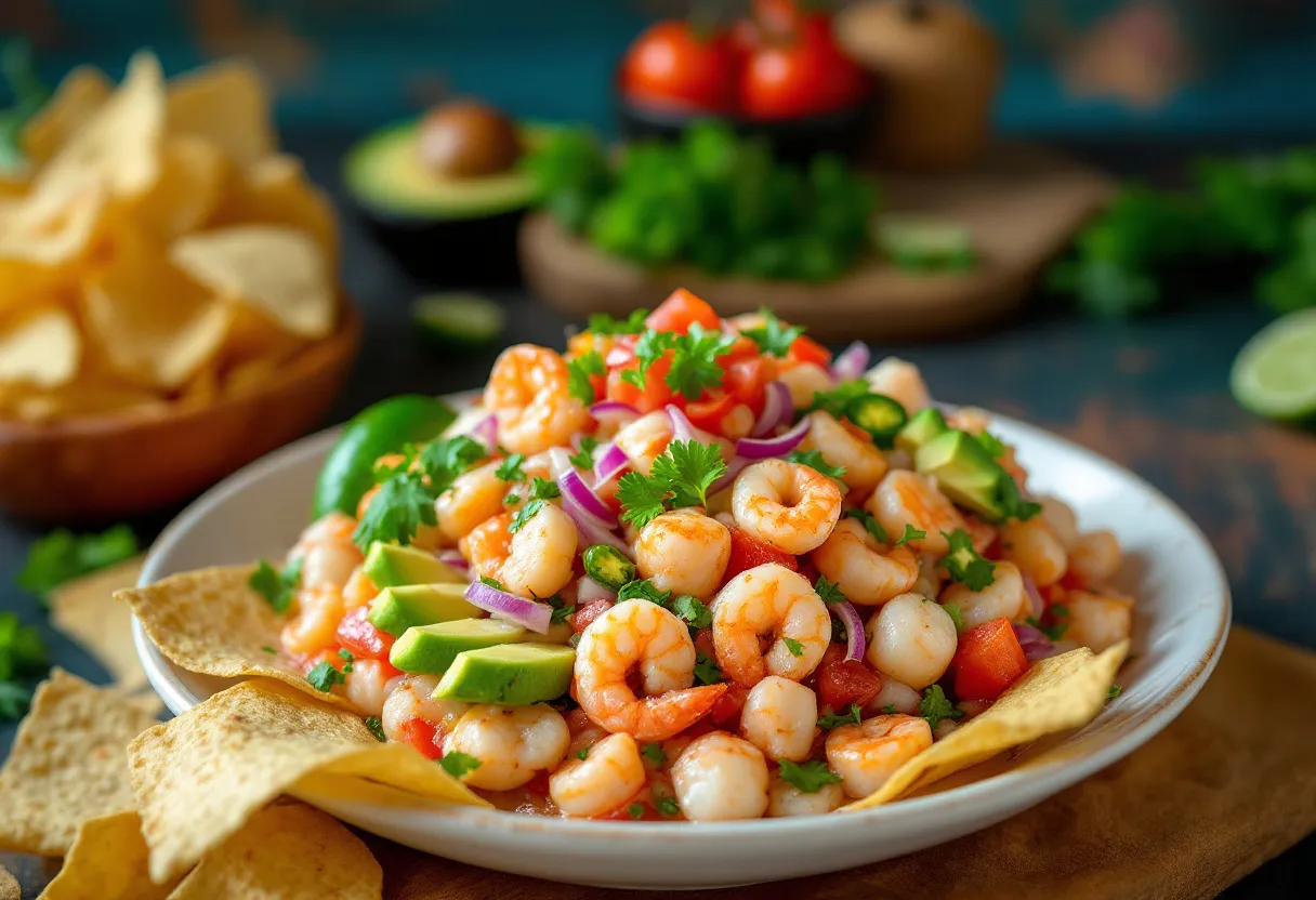 Ceviche de Mariscos recipe image