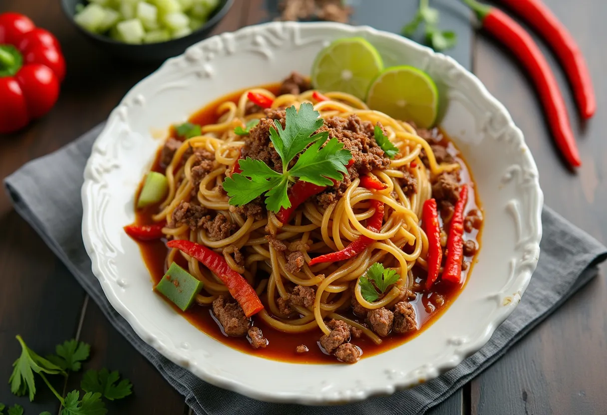 Chili Fusion Noodles recipe image