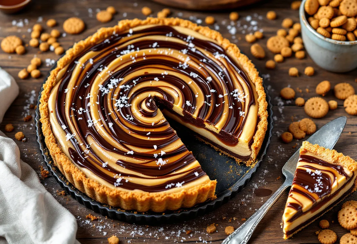 Choco-Caramel Speculoos Tart recipe image