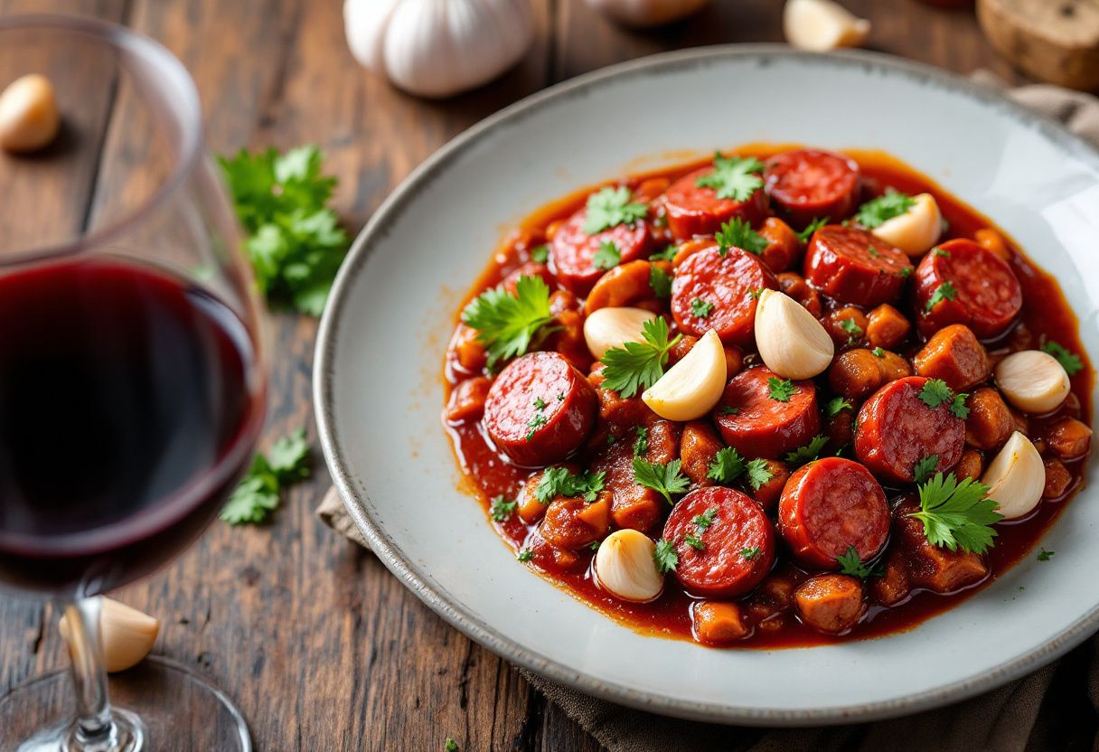 Chorizo al Vino recipe image