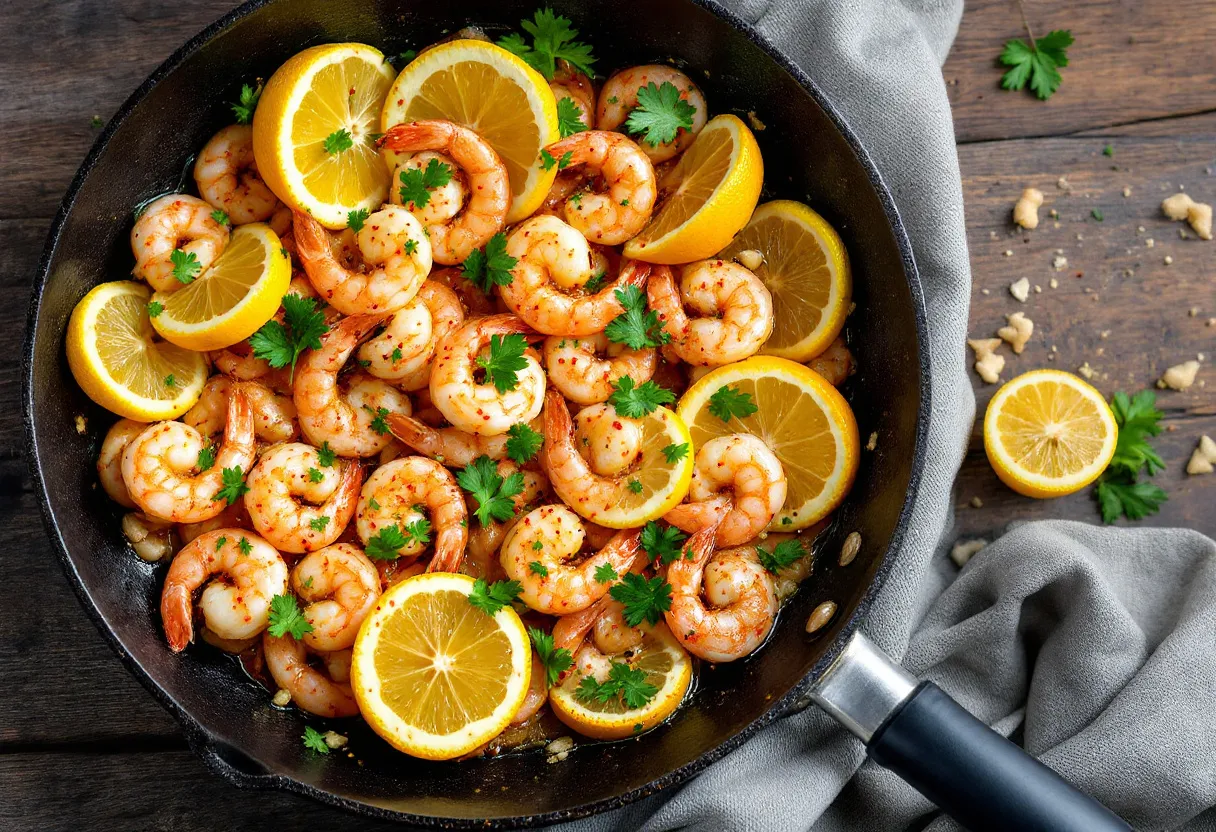Citrus Garlic Shrimp Skillet recipe image