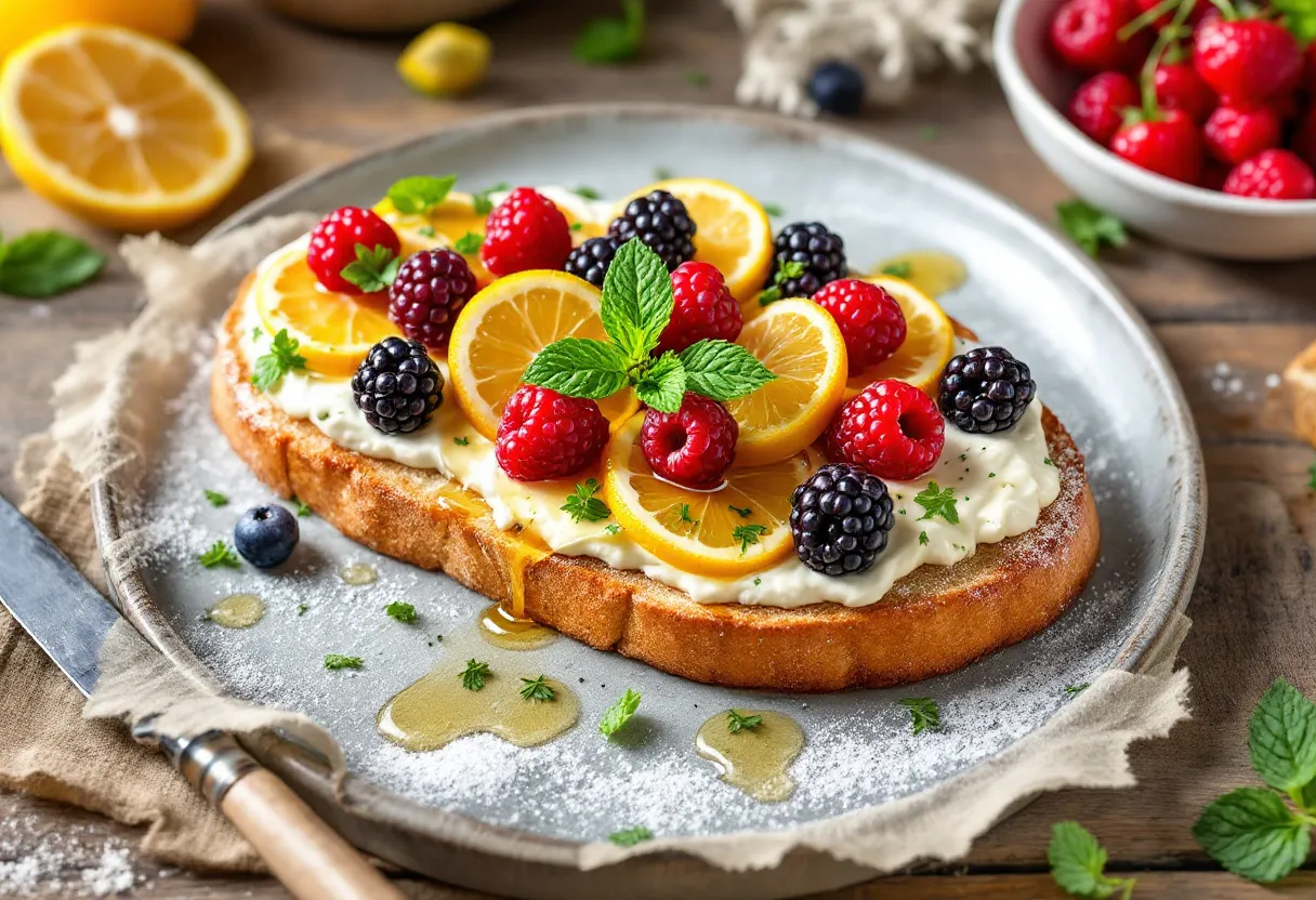 Cloudberry Tartine recipe image