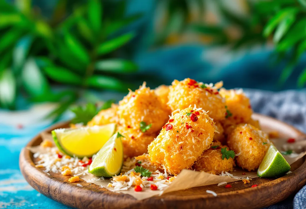 Coconut-Crusted Fish Bites recipe image