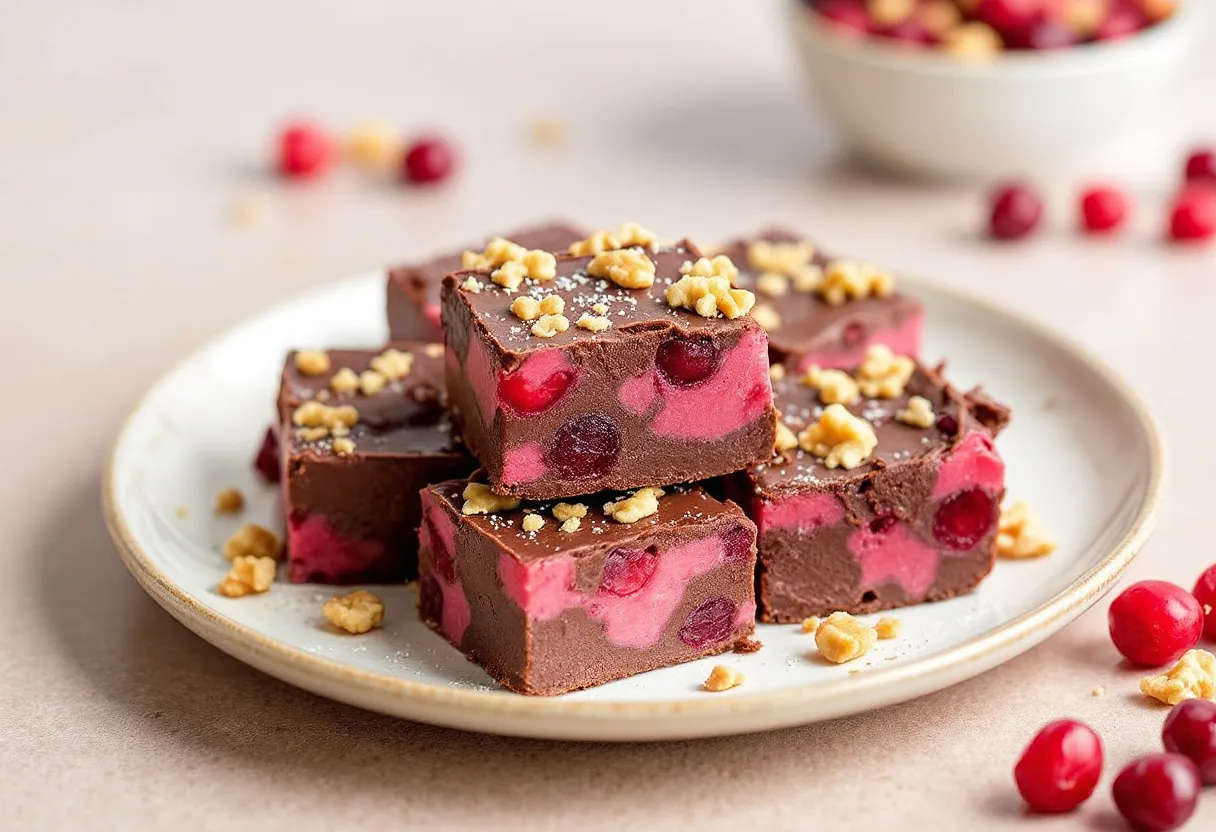 Cranberry Fudge Squares recipe image