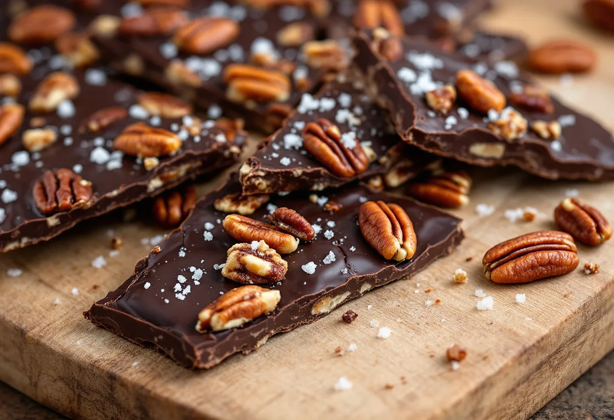 Dark Chocolate Pecan Bark recipe image