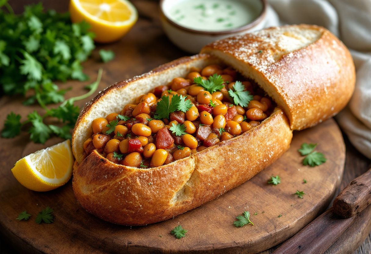 Durban Bean Bunny Chow recipe image