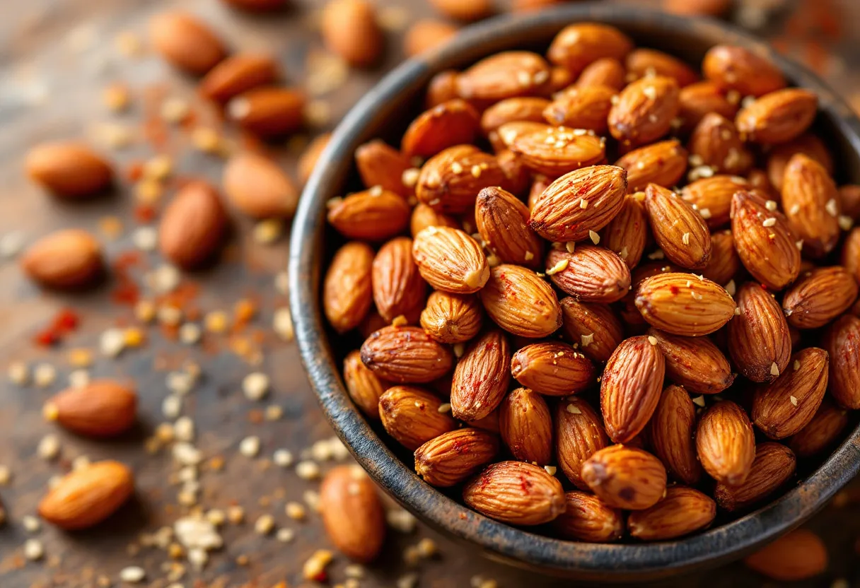 Fiery Golden Almonds recipe image