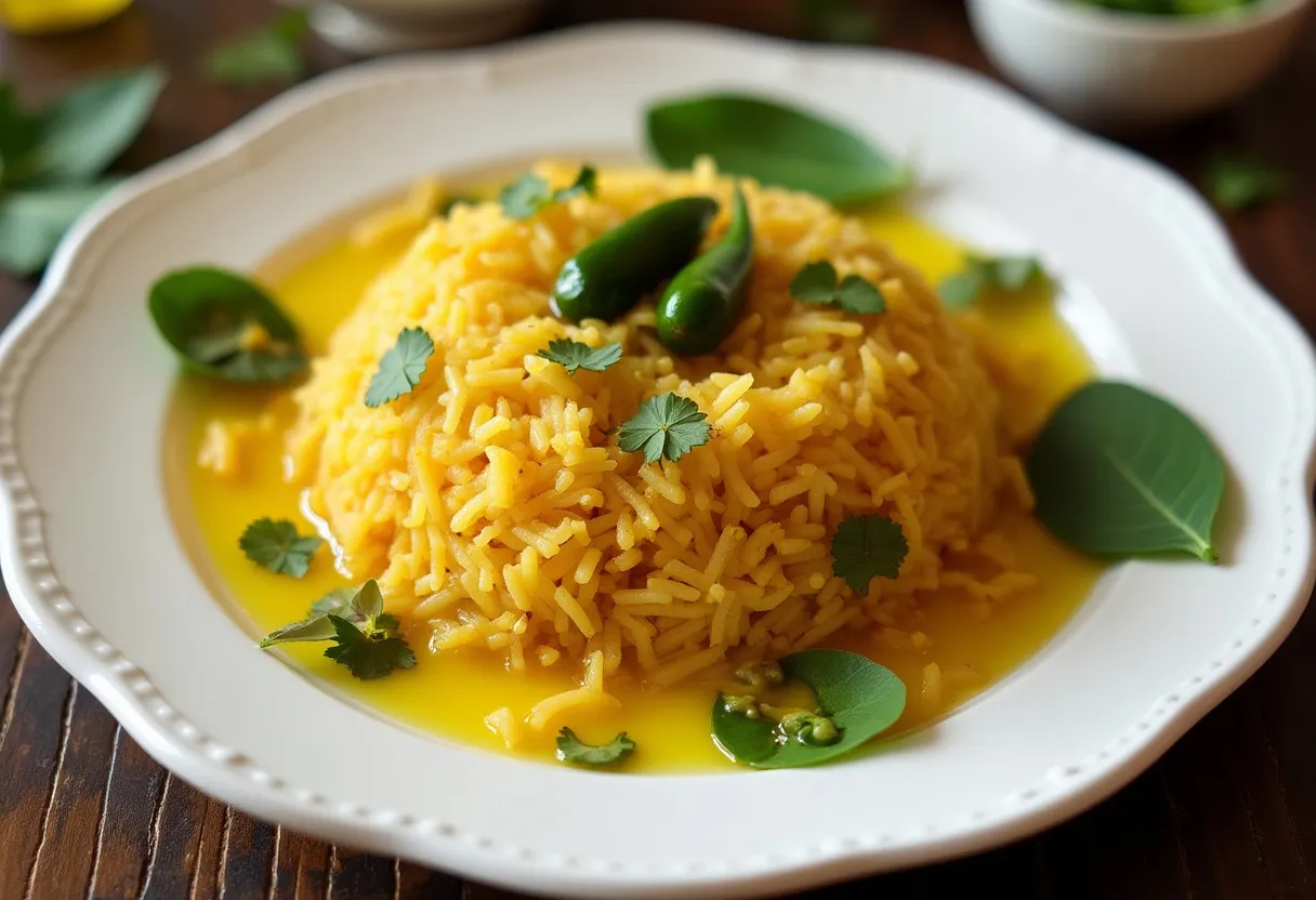 Gondhoraj Bhapa Bhaat recipe image