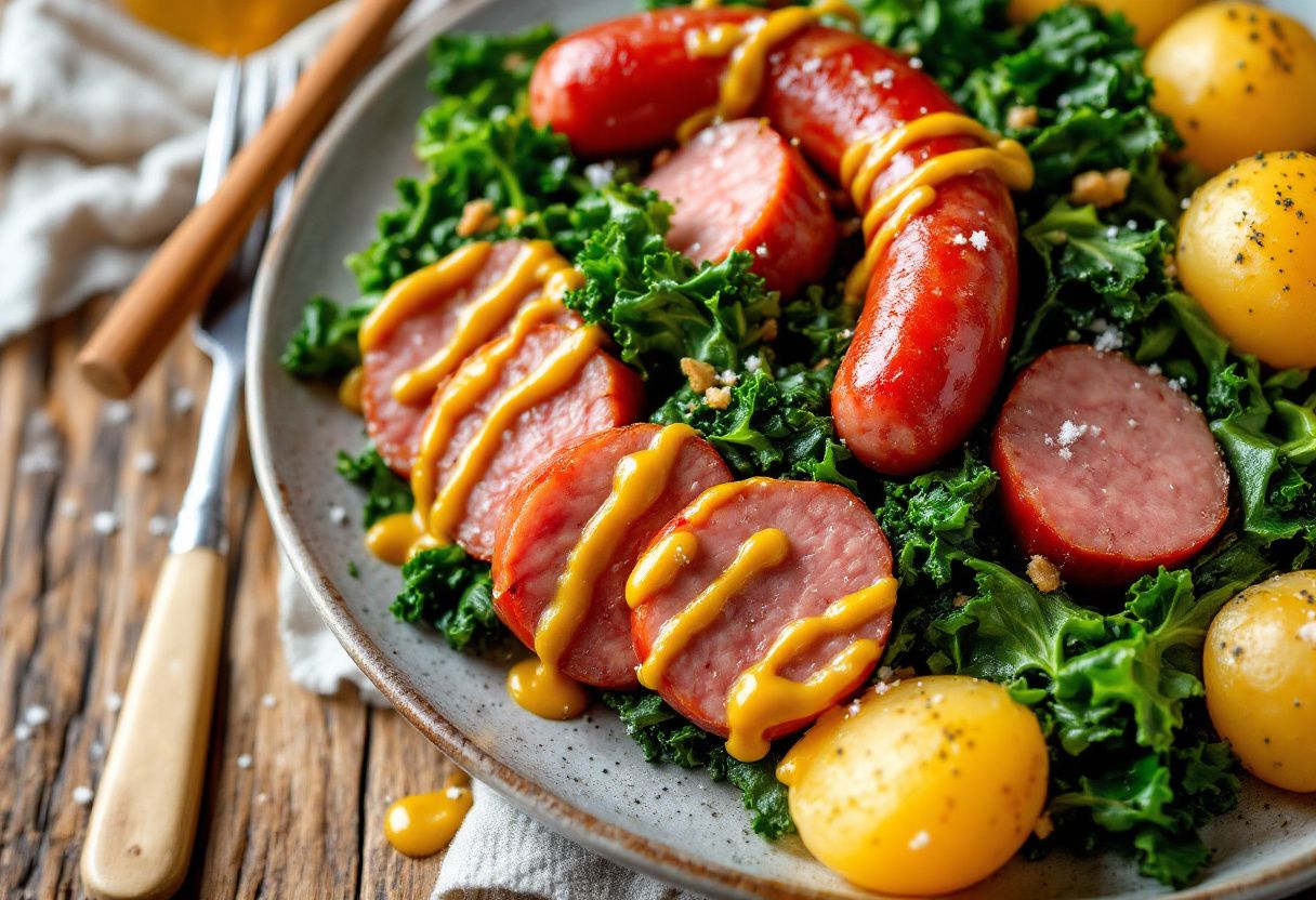 Grünkohl mit Pinkel recipe image