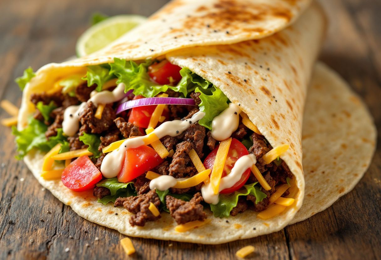 Guamian Tinala' Katne Wrap recipe image