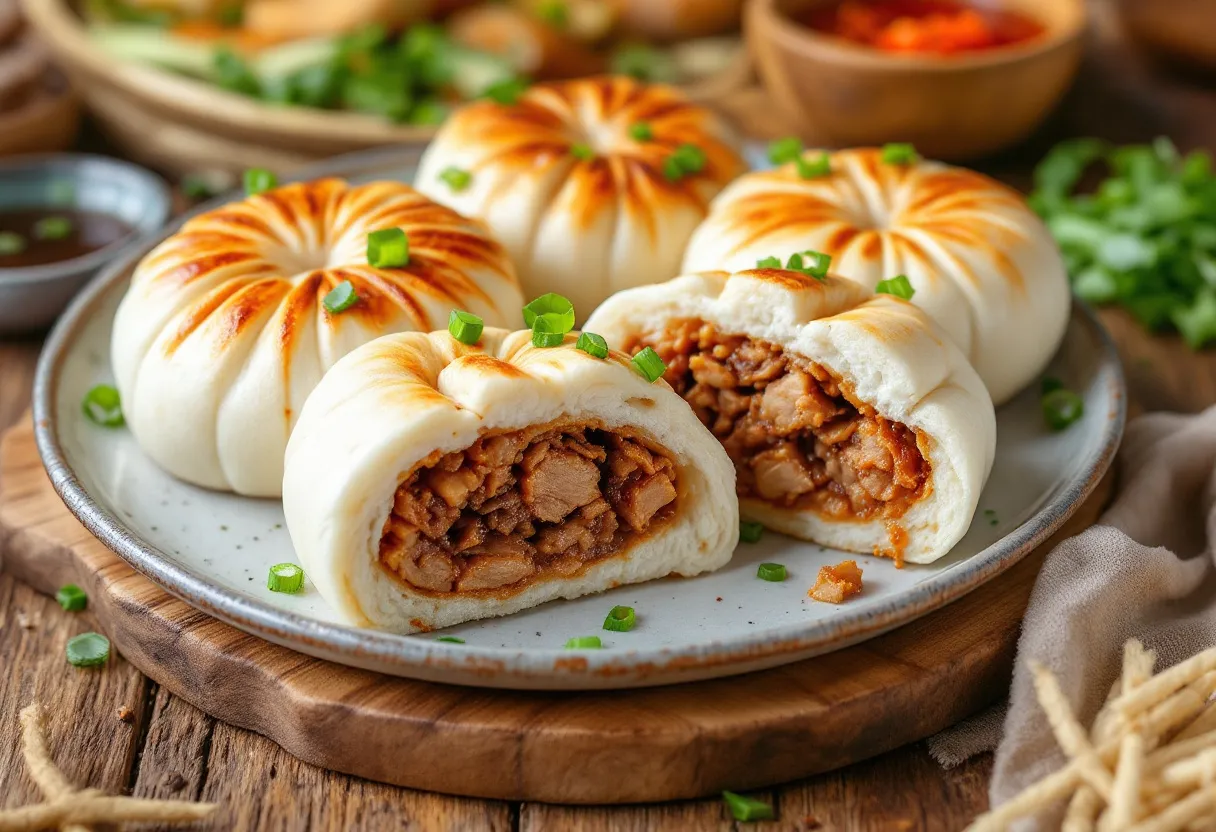 Guangdong Sweet Savory Pork Buns recipe image