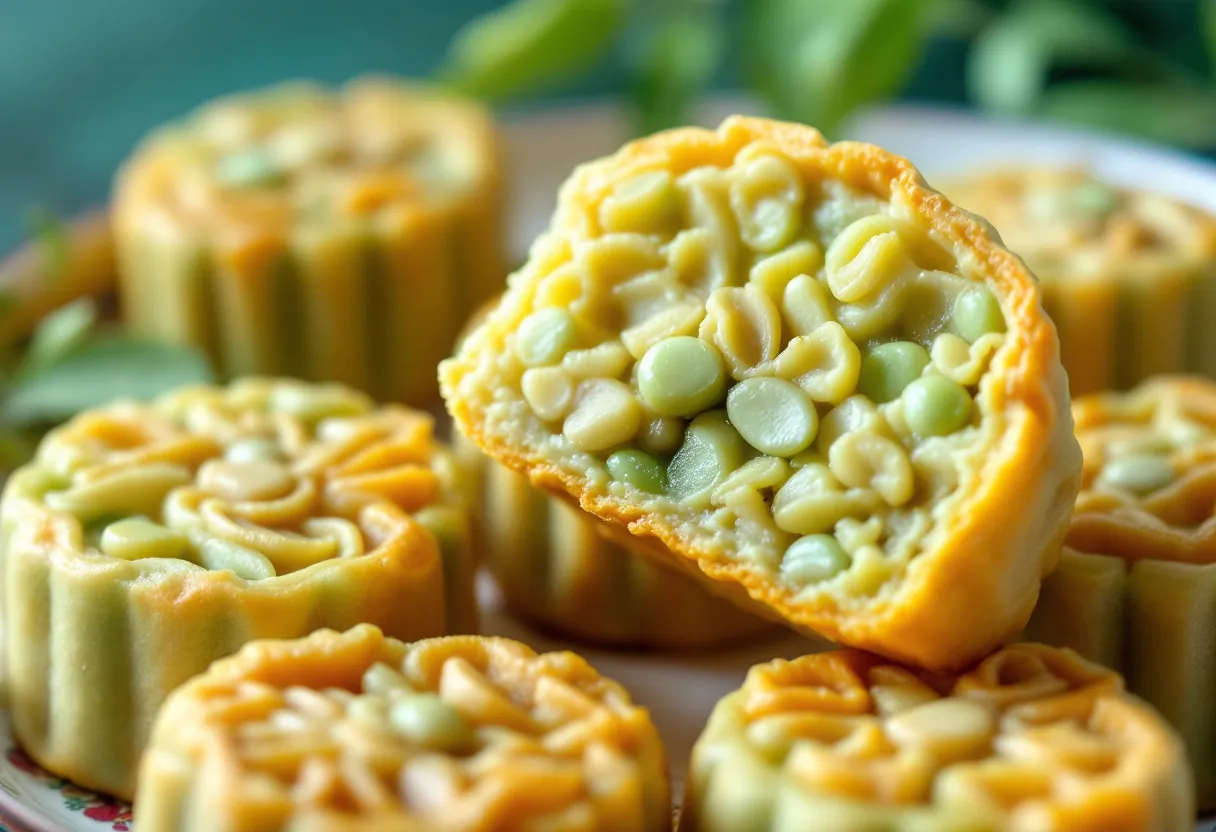 Hangzhou Green Bean Mooncake recipe image