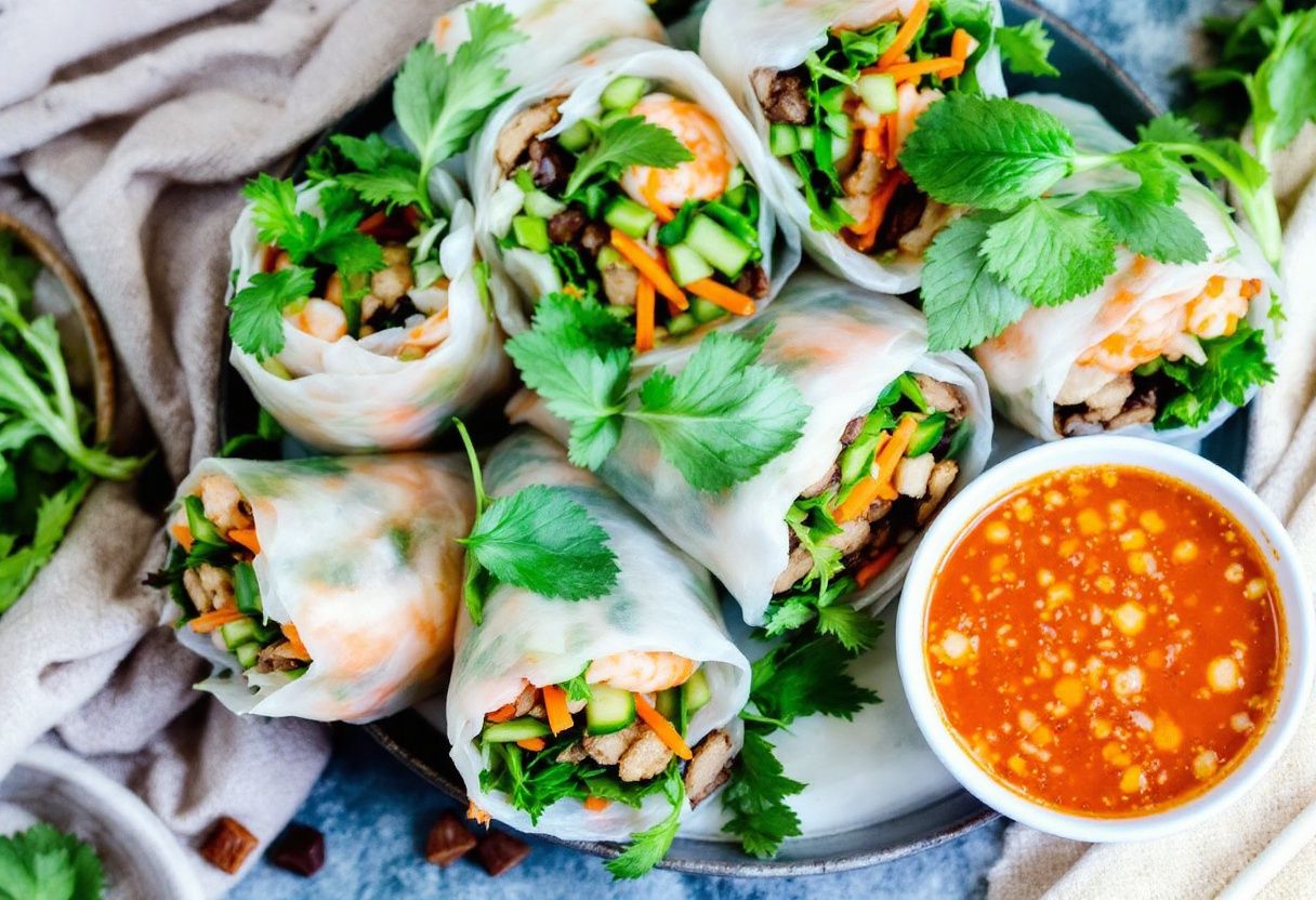 Hanoi Mint Spring Rolls recipe image