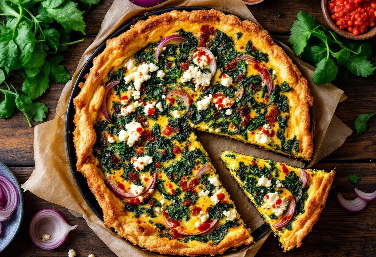 Harissa Quiche recipe image
