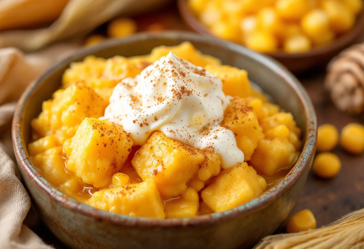 Harvest Corn Bread Pudding recipe image