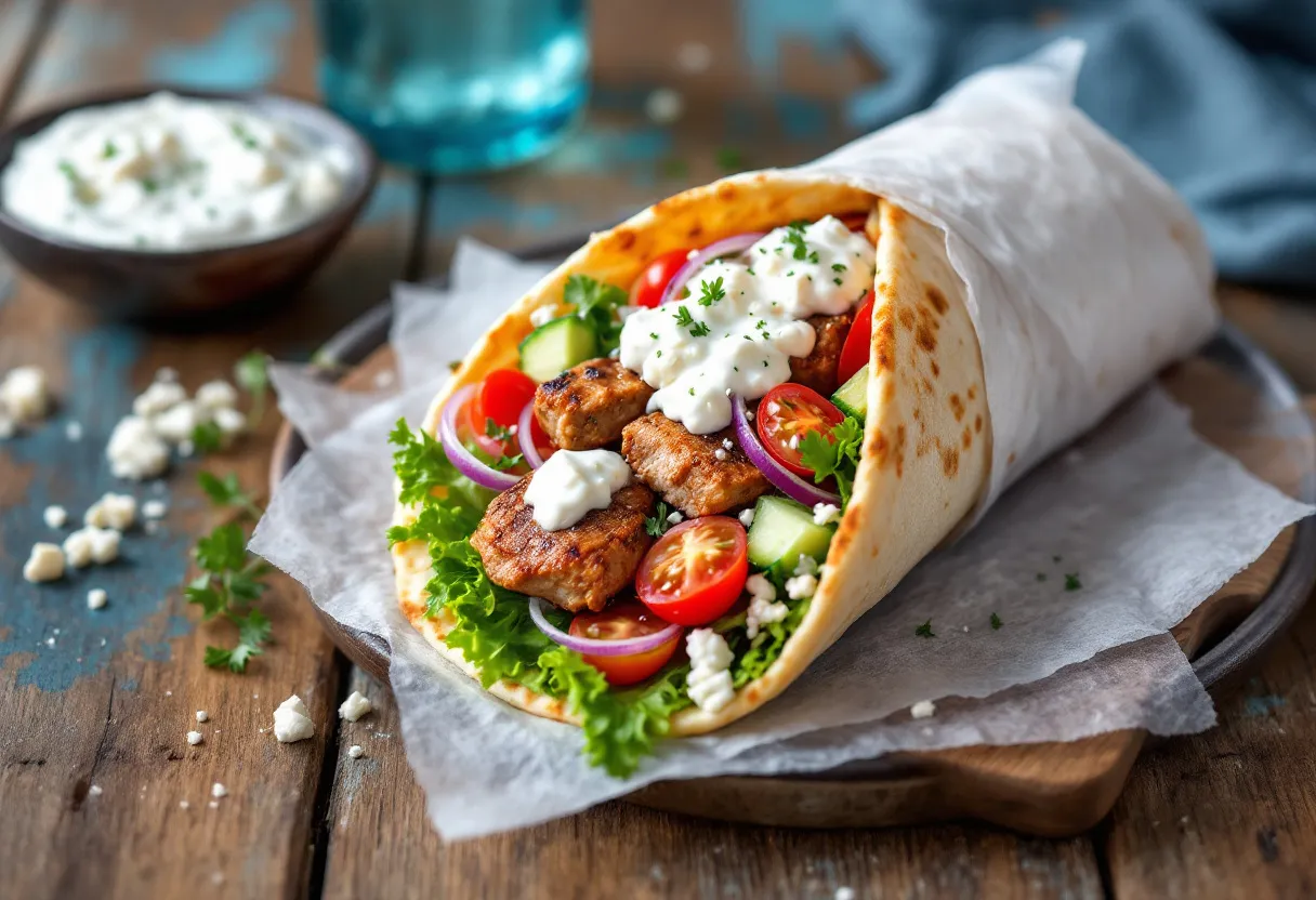 Heraklion Souvlaki Wrap recipe image