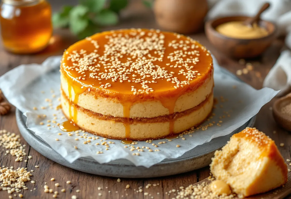 Honey Halva Cake recipe image