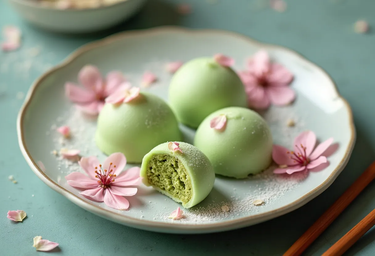 Kyoto Mochi Matcha Blossoms recipe image