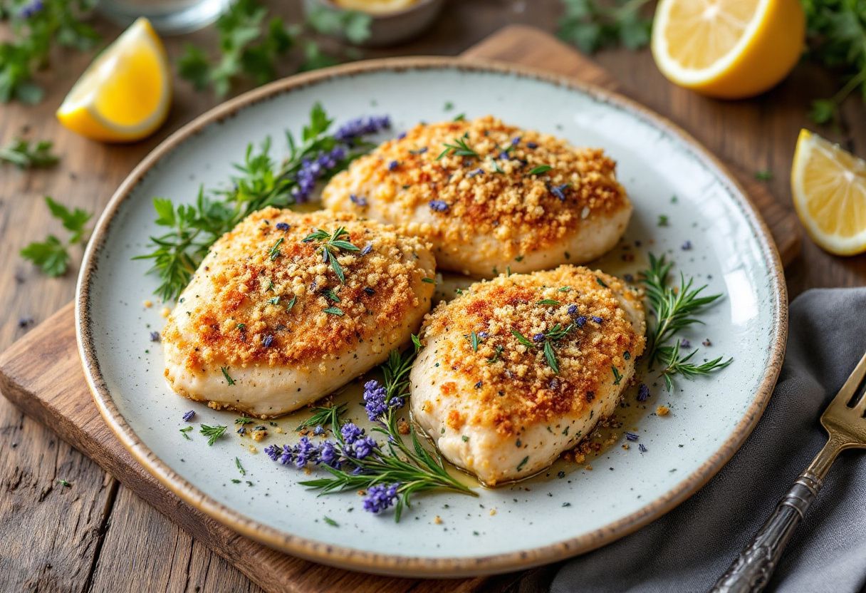 Lavender Herb Encrusté recipe image