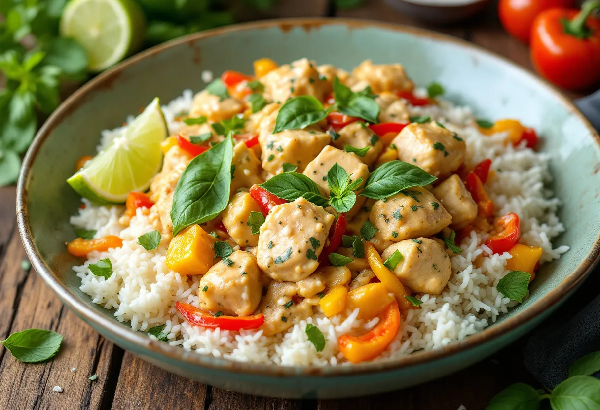 Lime Basil Coconut Stir recipe image