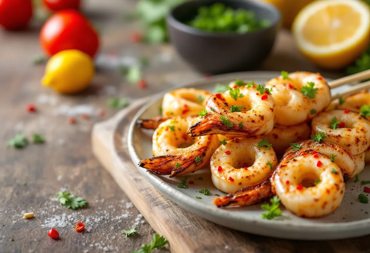 Lolo Calamari Skewers recipe image