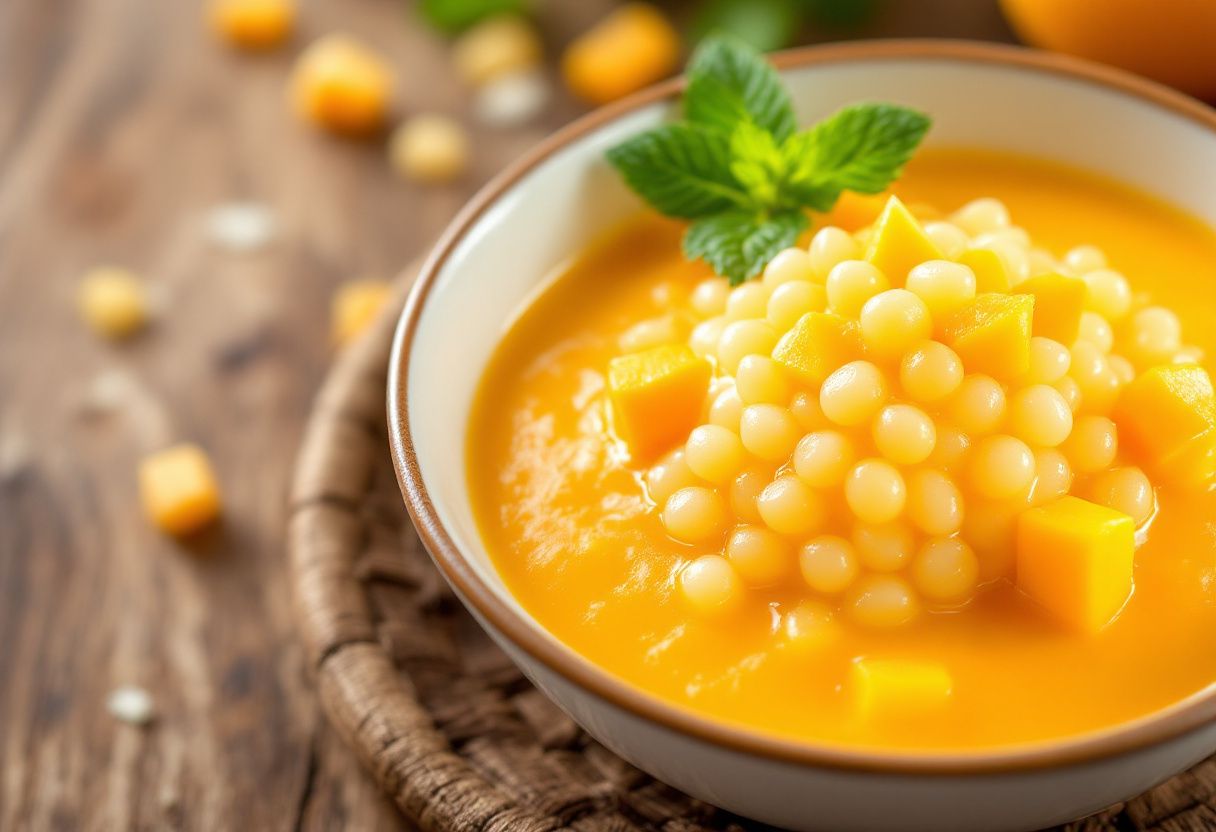 Mango Sago Pudding recipe image