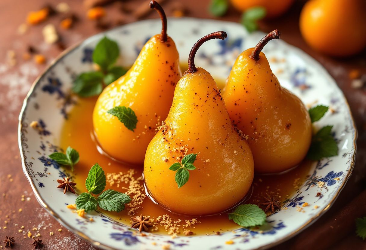 Marrakech Poached Pears recipe image