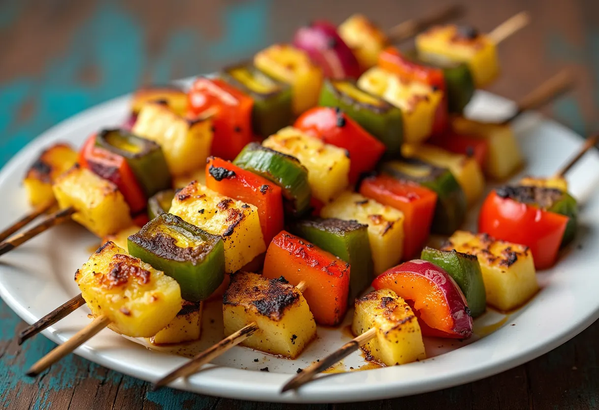Masala Pineapple Skewers recipe image