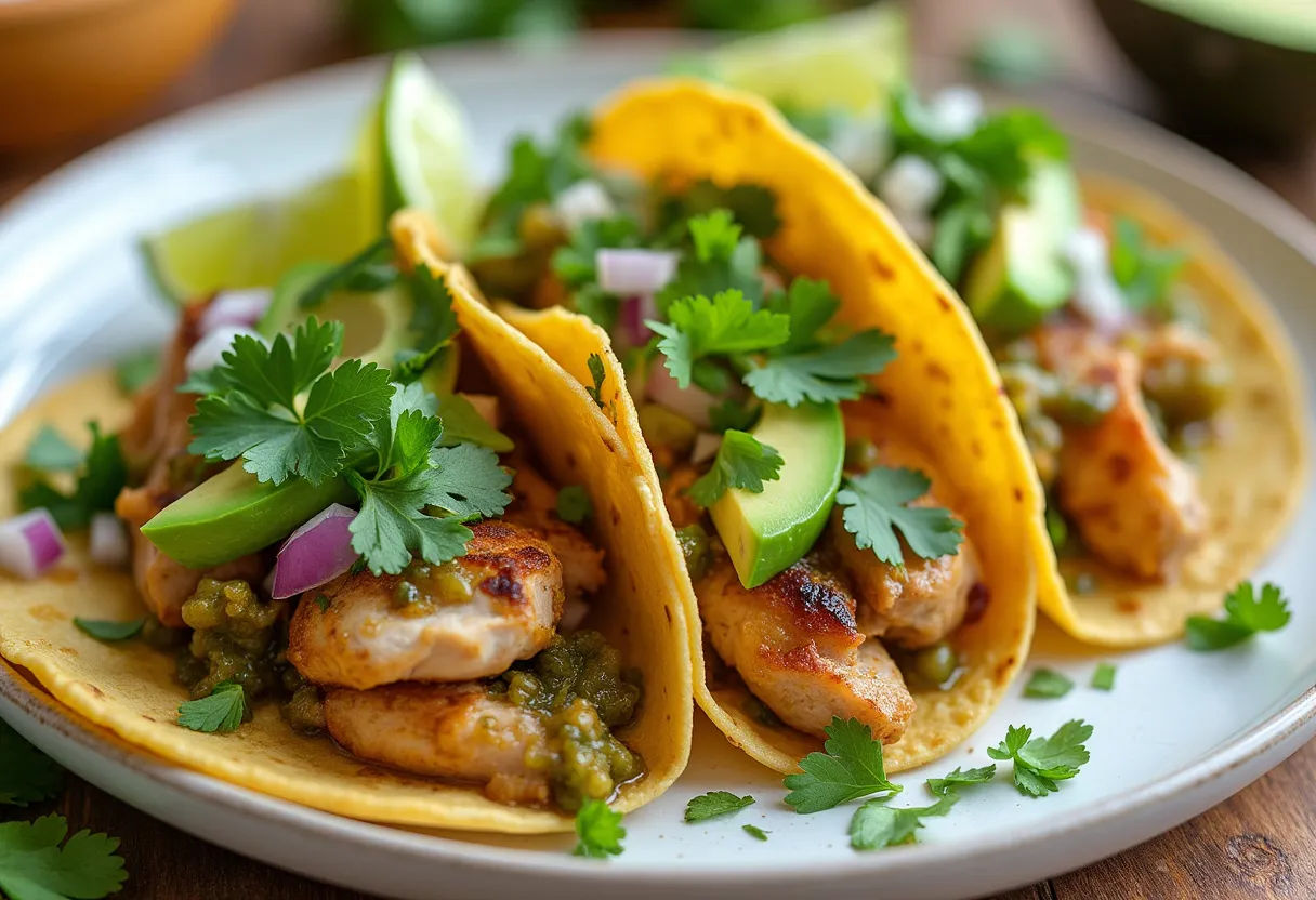 Melinda's Green Sauce Chicken Tacos recipe image