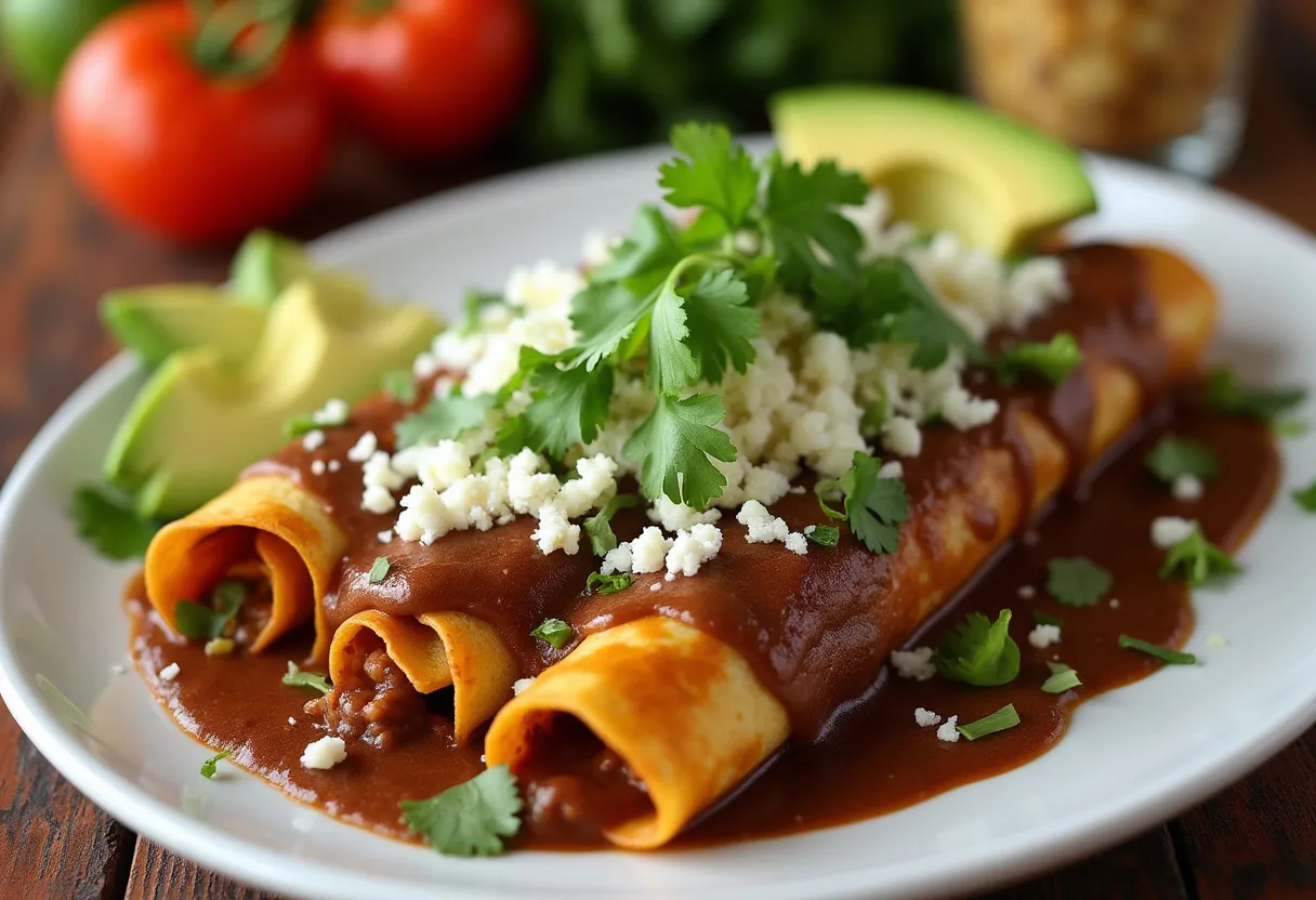 Mole Enchiladas recipe image