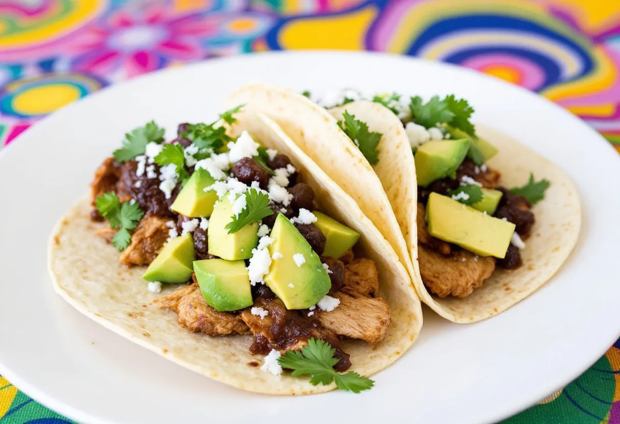 Mole Negro Savory Tacos recipe image