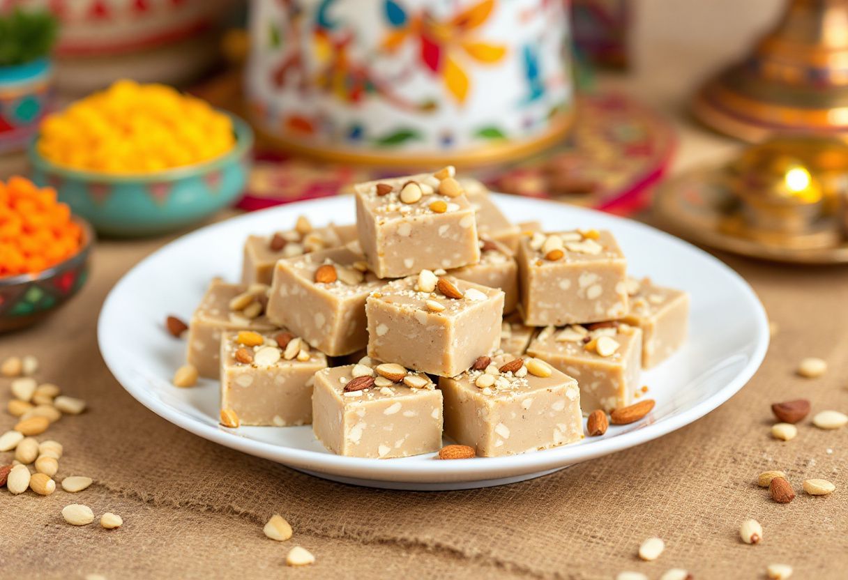 Mysore Masala Chai Burfi recipe image