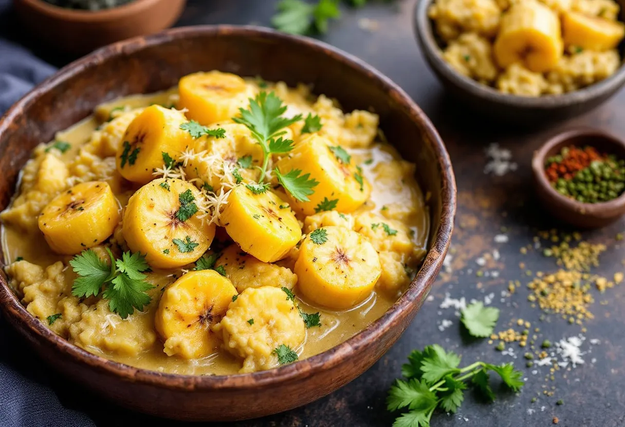 Ndizi na Mhogo Vya Kulasyua recipe image