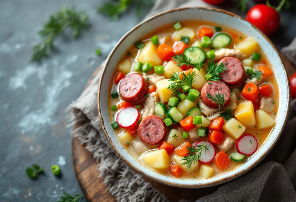 Okroshka recipe image