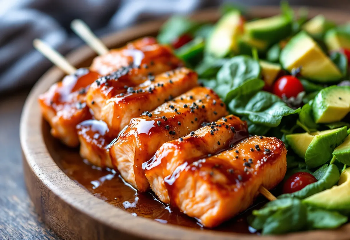 Pacific Maple Salmon Skewers recipe image