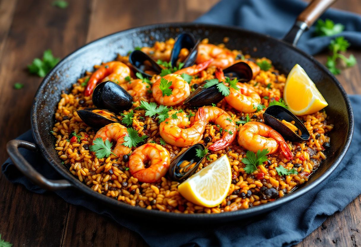 Paella Negre de Marisc recipe image