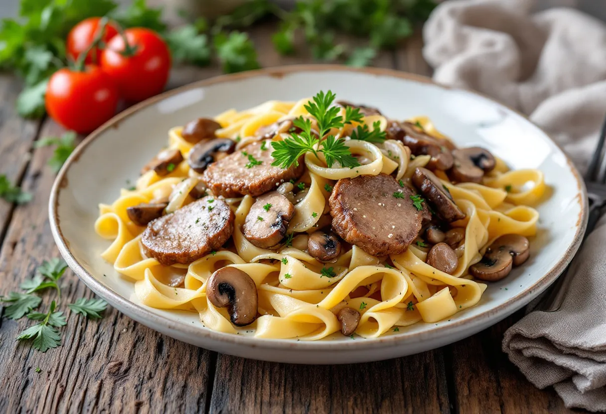 Pasta Poronkäristys recipe image