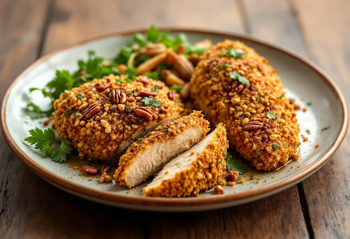 Pecan-crusted Georgian Chicken recipe image