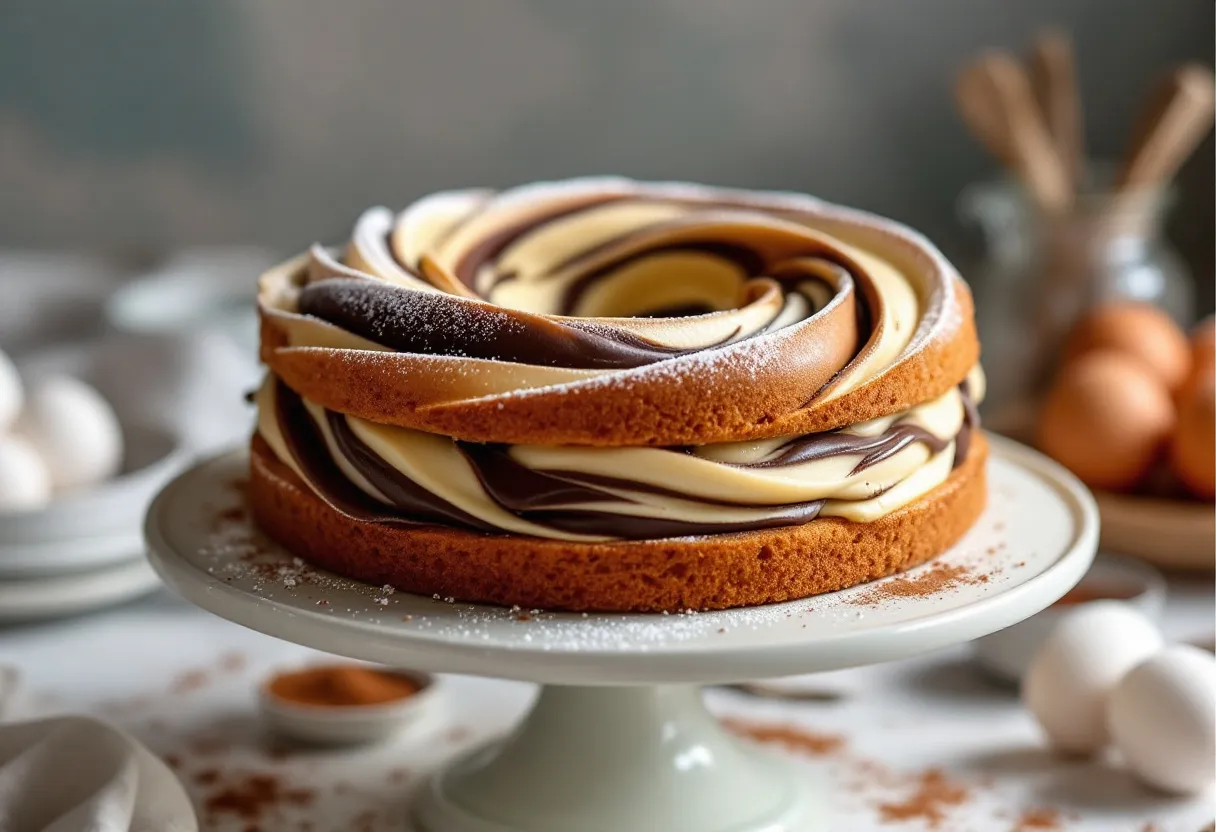 Penguin Whirl Cake recipe image