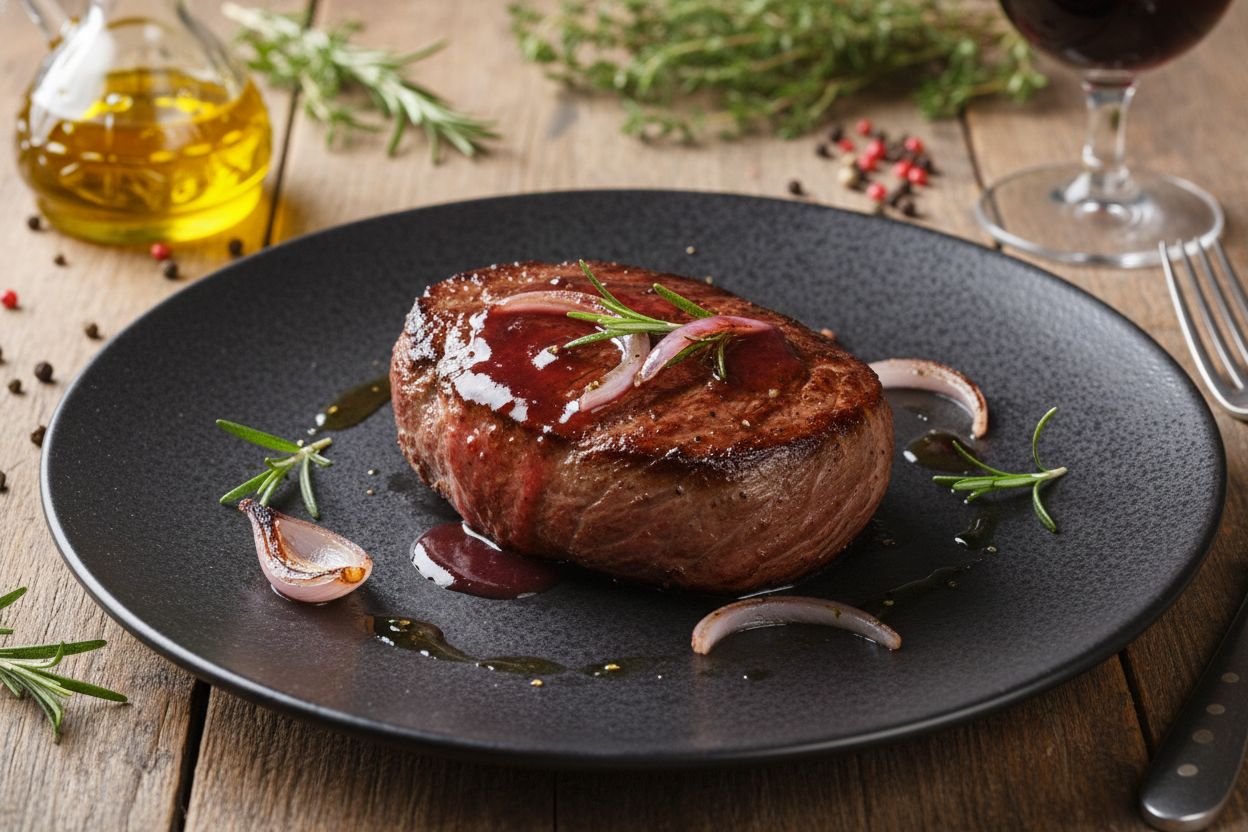 Pinotage-Glazed Ostrich recipe image