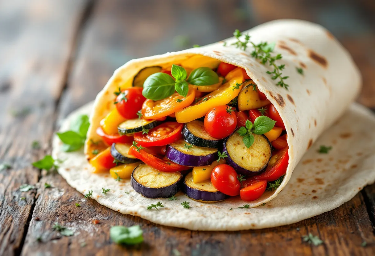 Ratatouille Provençal Wrap recipe image